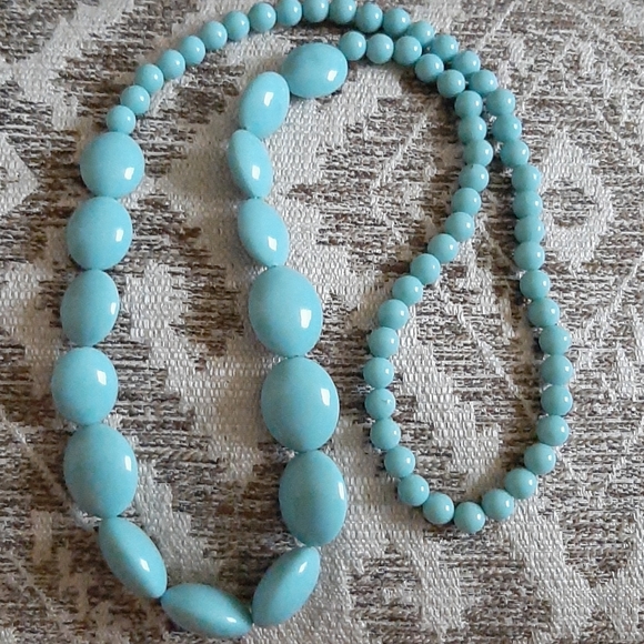 Jewelry Vintage Cornflower Blue Bead Necklace Poshmark